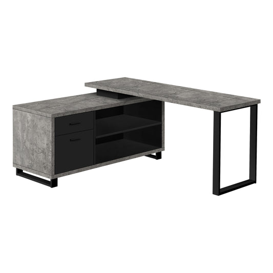 Bureau - 72"L / en Coin Exécutif / Base Noir / #MO7714