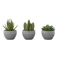 Plante Artificielle - 3MCX / 6"H  Pot Gris 3" / #MO9587
