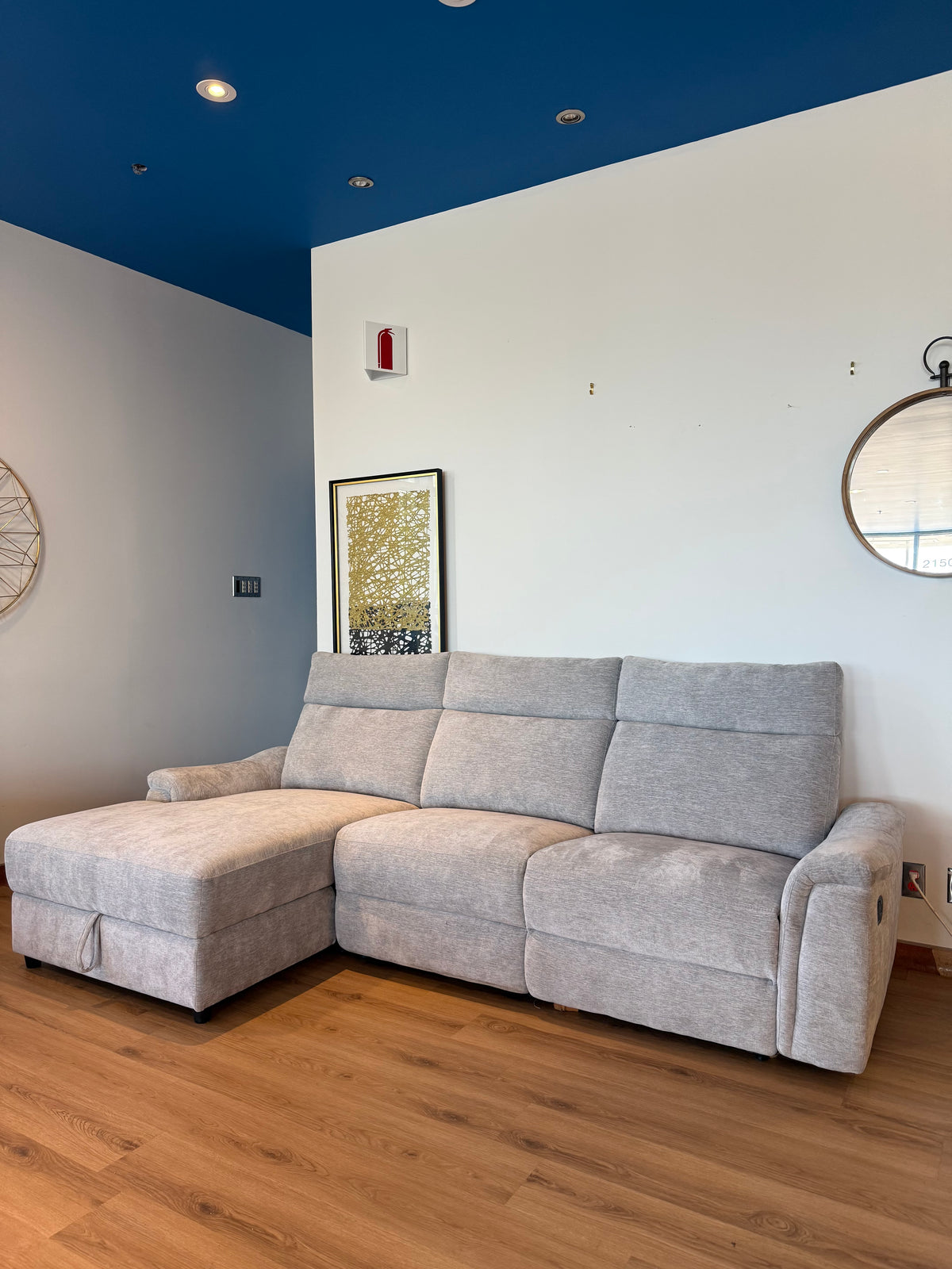 Sofa Sectionnel Inclinable Skava / Gris Pâle