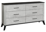 Commode double Théo – Gris et noir