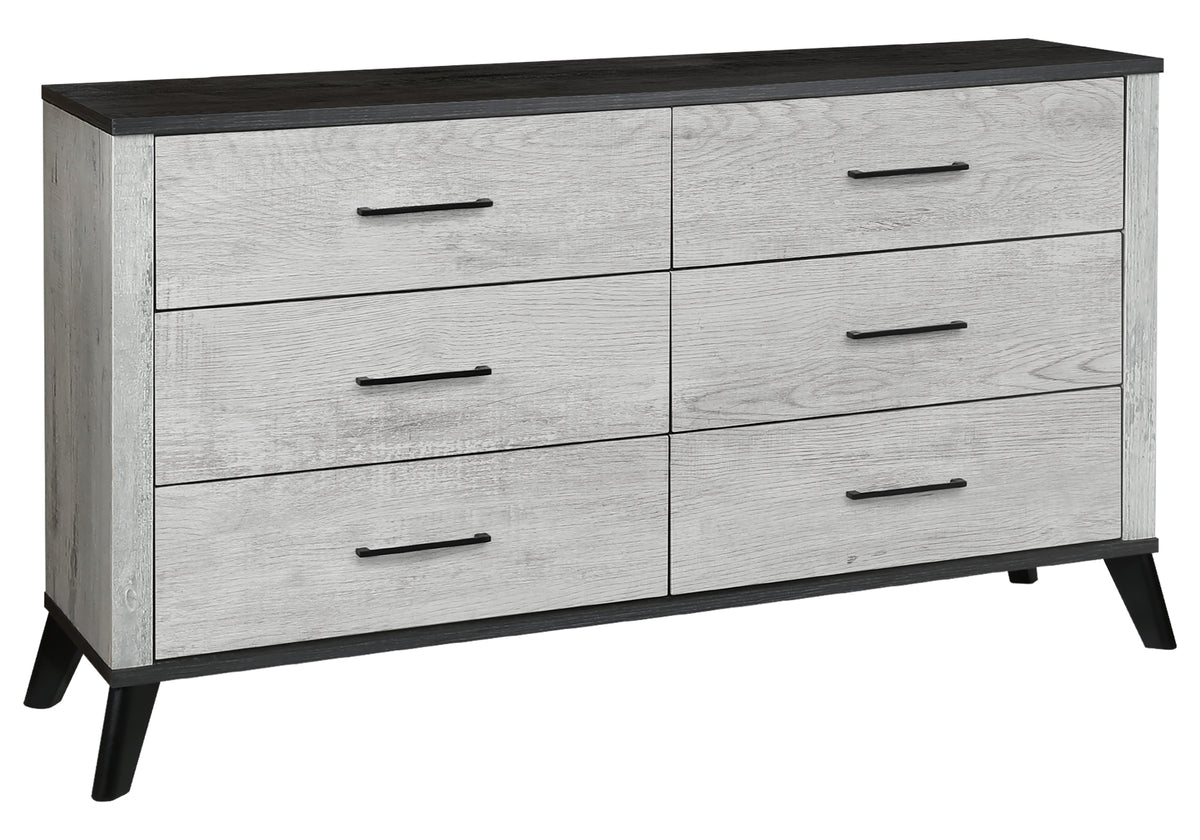 Commode double Théo – Gris et noir