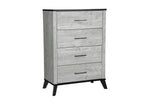 Commode haute Théo – Gris et noir
