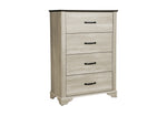 Commode haute Odile – Chêne blanchi