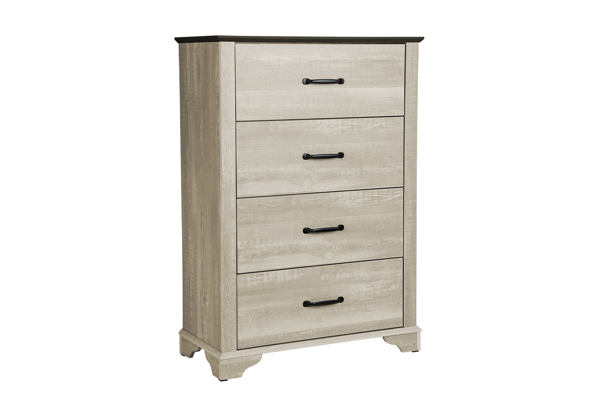 Commode haute Odile – Chêne blanchi