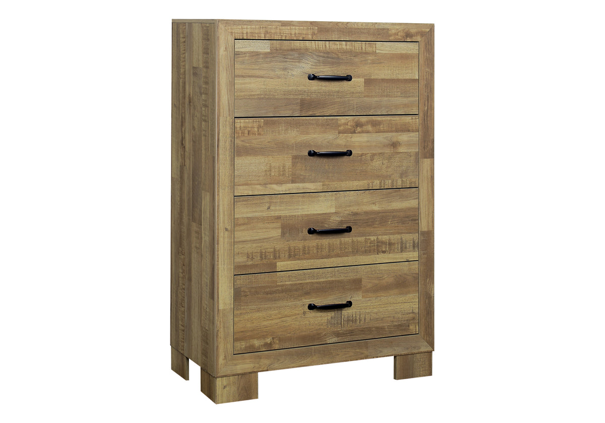 Commode haute Clémence – Chêne moyen