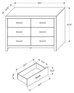 Commode double Ludovic – Gris graphite – dimensions