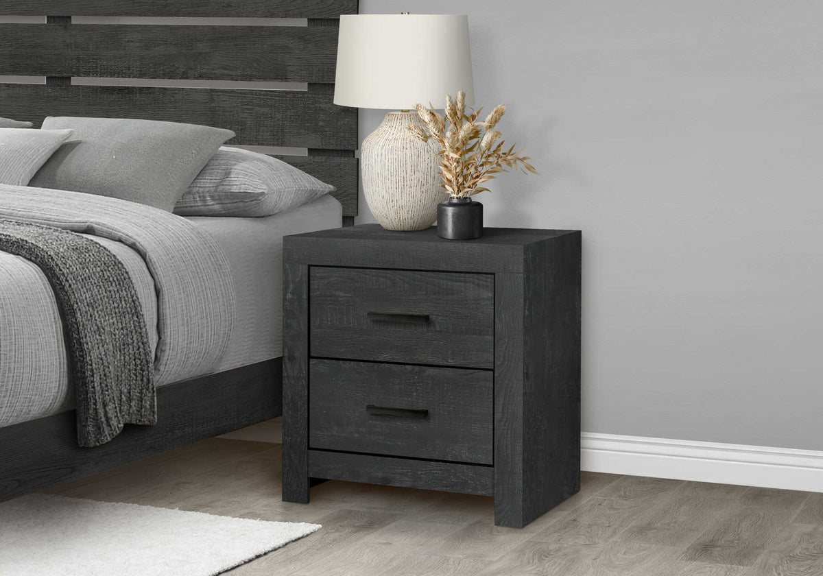 Table de chevet Ludovic – Gris graphite – ambiance