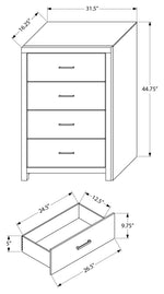 Commode haute Ludovic – Gris graphite – dimensions