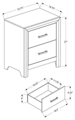 Table de chevet Armand – Chêne blanchi – dimensions