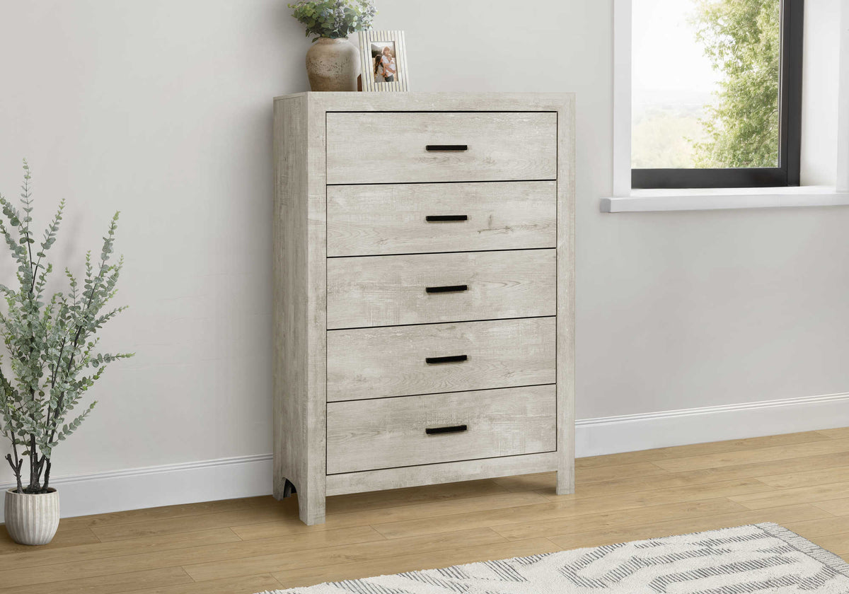 Commode haute Armand – Chêne blanchi – ambiance