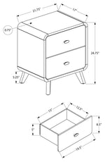 Table de chevet Anatole – Noyer – dimensions