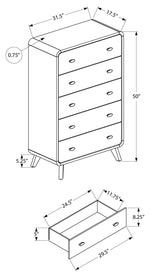 Commode haute Anatole – Chêne gris – dimensions