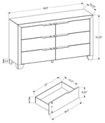 Commode double Lison – Blanc – dimensions