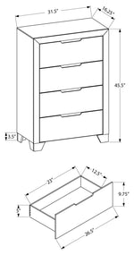Commode haute Lison – Blanc – dimensions