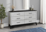 Commode double Théo – Gris et noir – ambiance