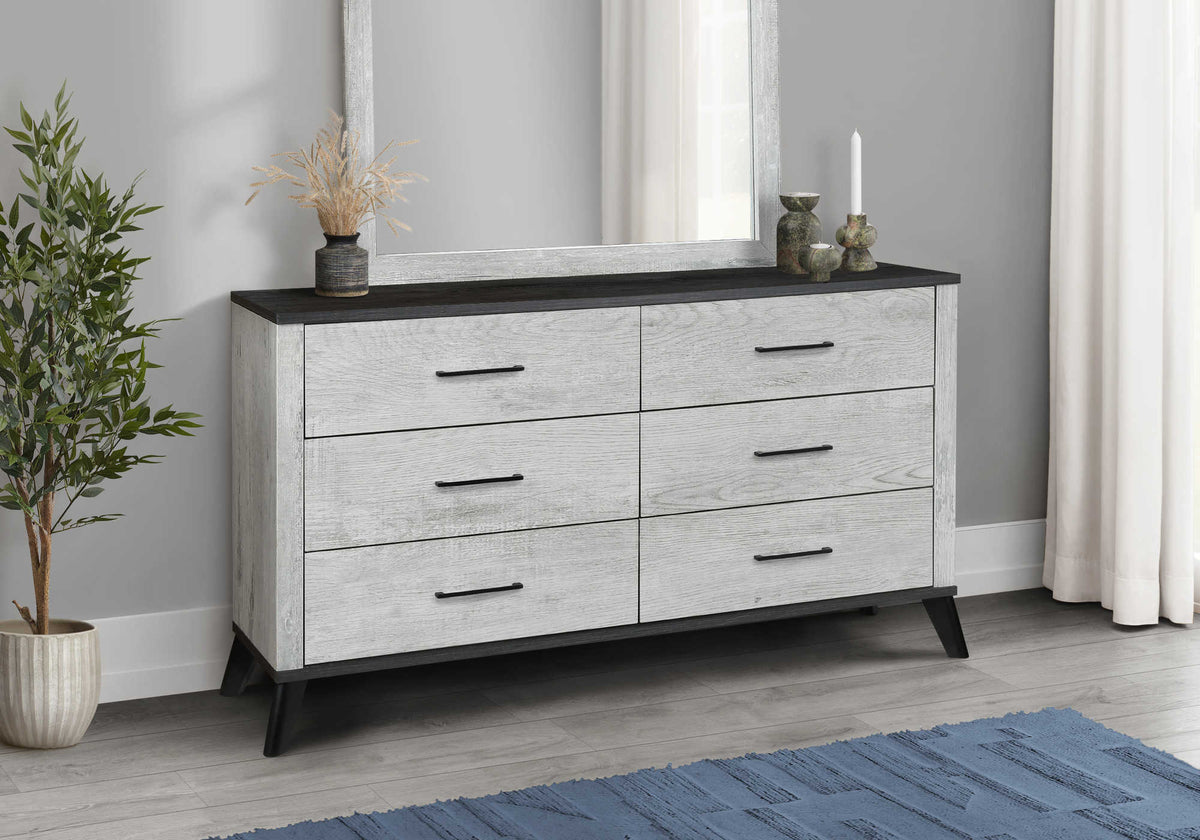 Commode double Théo – Gris et noir – ambiance