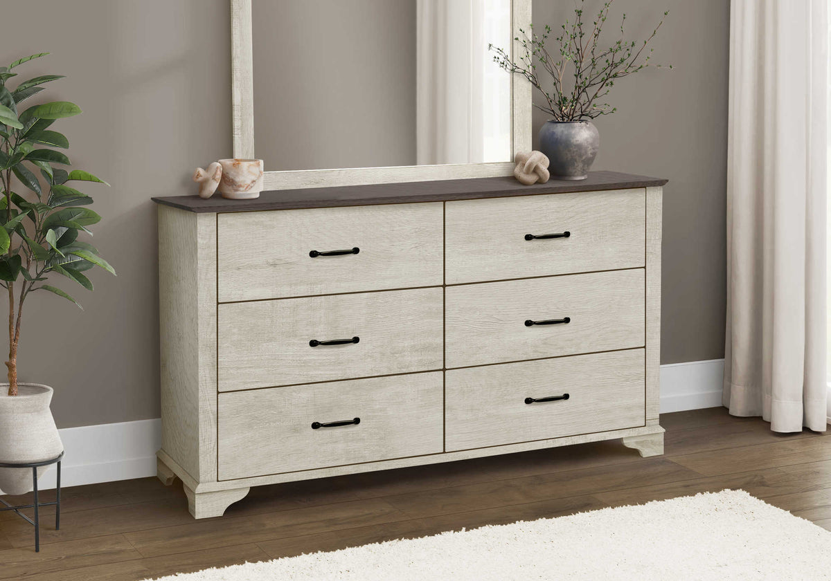Commode double Odile – Chêne blanchi – ambiance