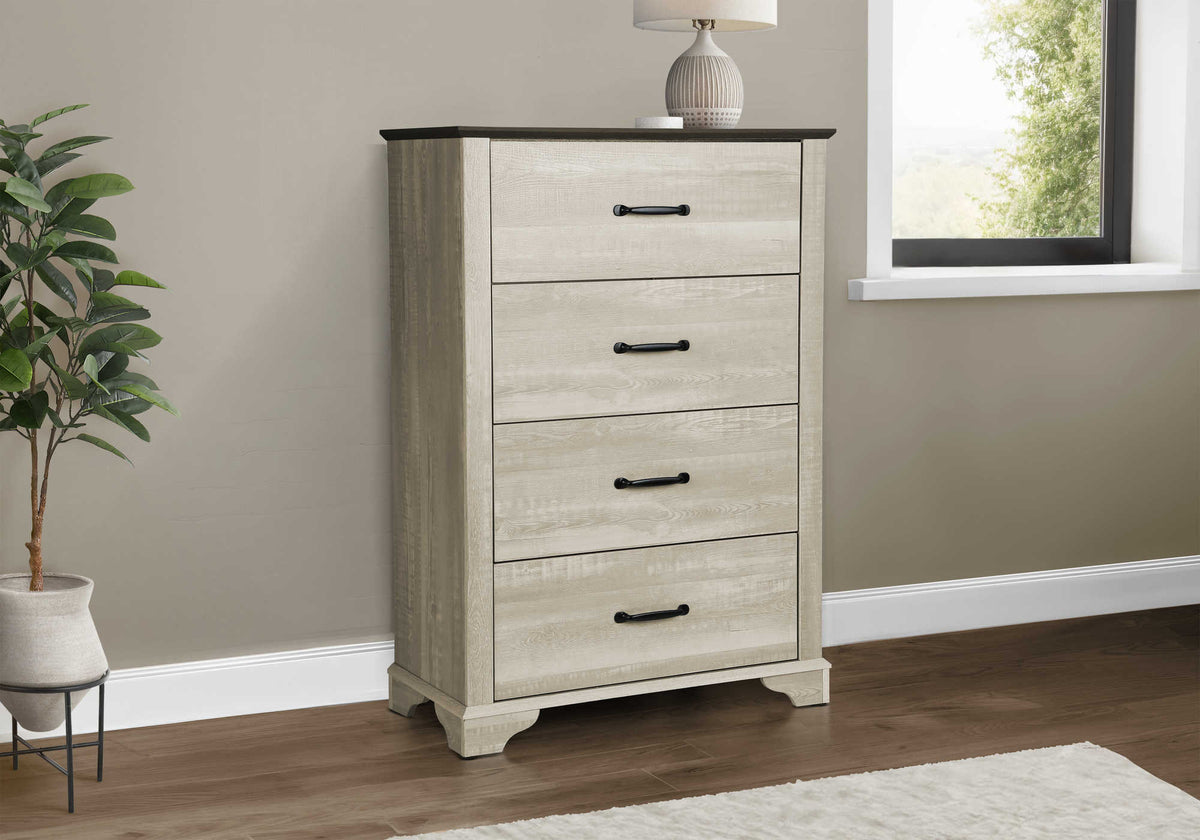 Commode haute Odile – Chêne blanchi – ambiance