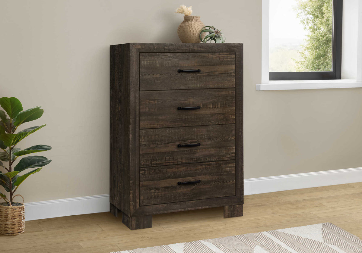 Commode haute Clémence – Chêne rustique – ambiance