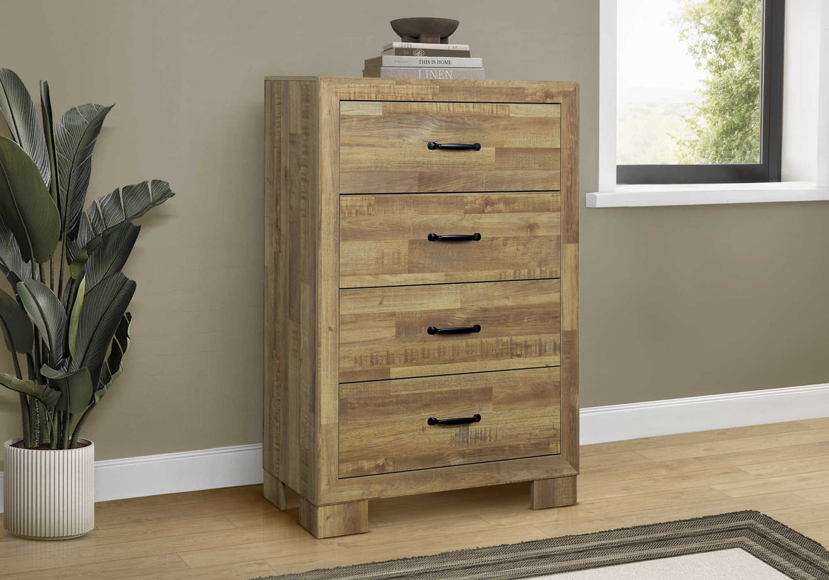 Commode haute Clémence – Chêne moyen – ambiance
