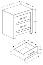 Table de chevet Solène – Naturel – dimensions