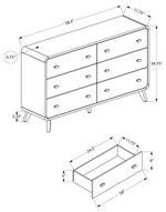 Commode double Anatole – Chêne blanc – dimensions
