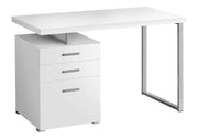 Blanc/ Pattes métal argent