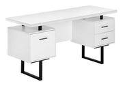 Blanc/ Pattes métal noir