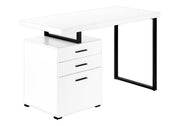 Blanc/ Pattes métal noir