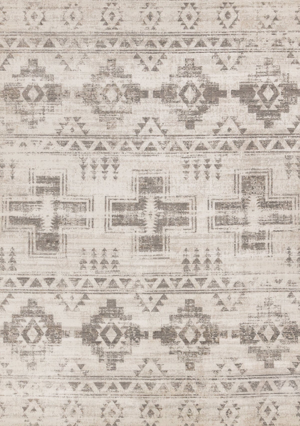 Tapis Chambly – motif brun et gris, ethnique (Kalora Legacy K013-4242) – Meubles TOCO