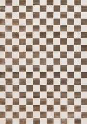 Brun et blanc / 2'7" x 4'11"