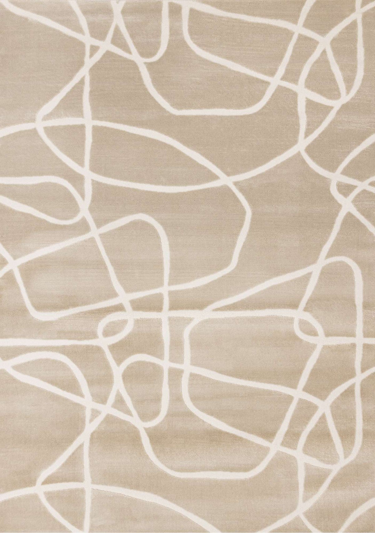 Tapis Sorel – motif beige et crème, abstrait (Kalora Leo H936/0151) – Meubles TOCO