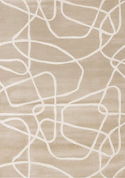 Beige et crème, abstrait / 5'3" x 7'7"