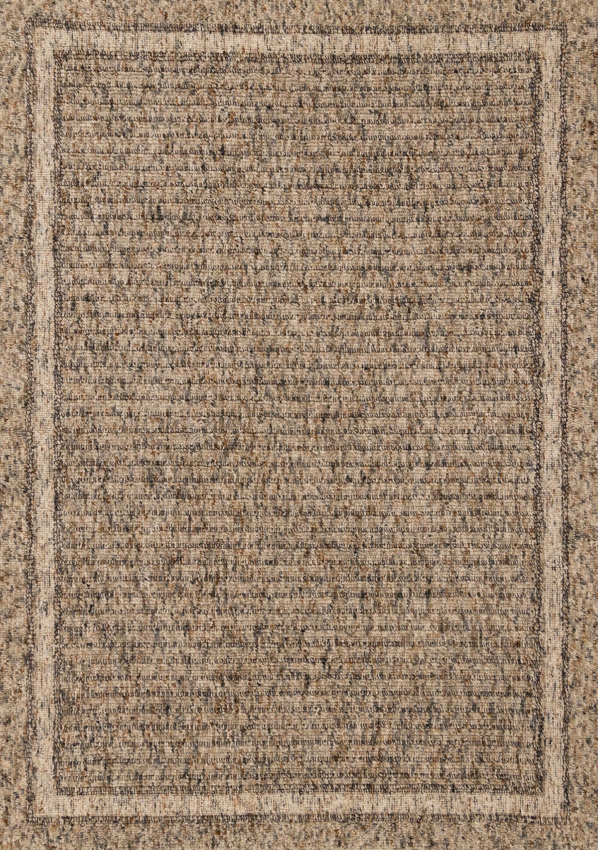 Tapis Lotbinière – motif noir et brun, à bordure (Kalora Lexi X702-QI33) – Meubles TOCO