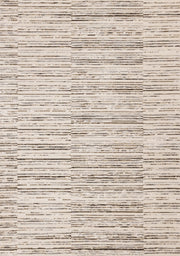 Beige et gris, rayé / 5'3" x 7'7"