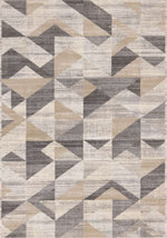Tapis Portneuf – motif beige et gris, géométrique (Kalora Luca K731-0252) – Meubles TOCO