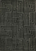 Tapis Témiscouata – motif vert, géométrique (Kalora Luxe 13005-4373) – Meubles TOCO