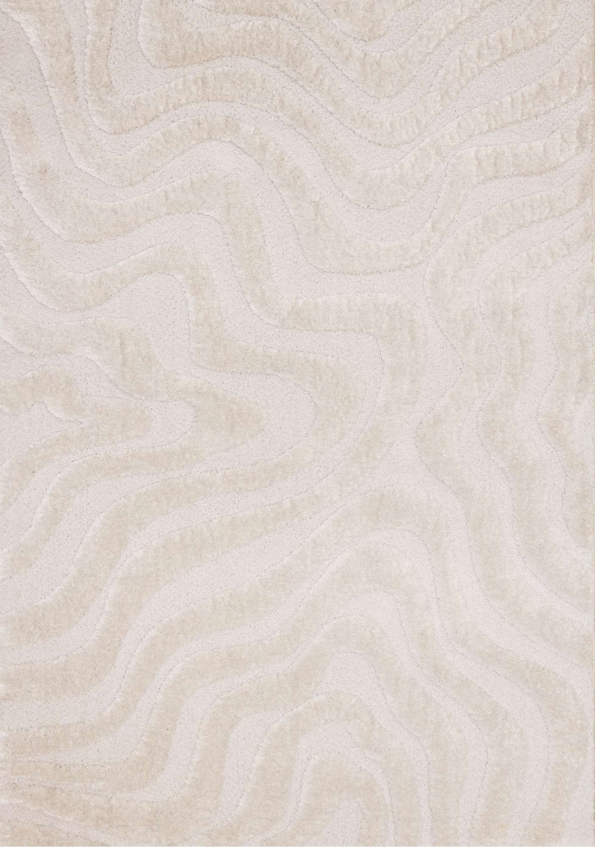 Tapis Témiscouata – motif blanc, abstrait (Kalora Luxe 13020/6191) – Meubles TOCO