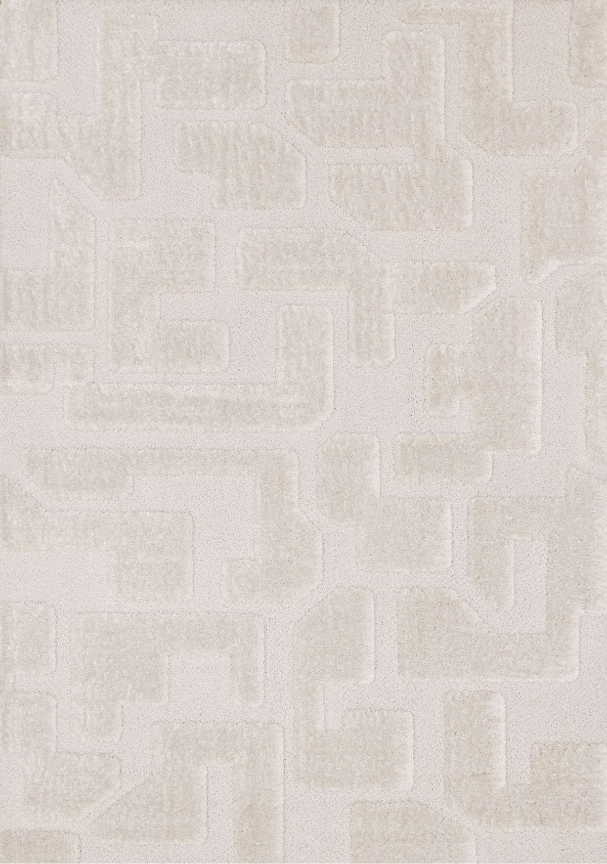 Tapis Témiscouata – motif blanc, géométrique (Kalora Luxe 13036/6191) – Meubles TOCO