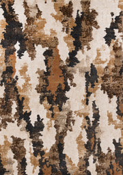 Beige et noir, abstrait / 5'3" x 7'7"