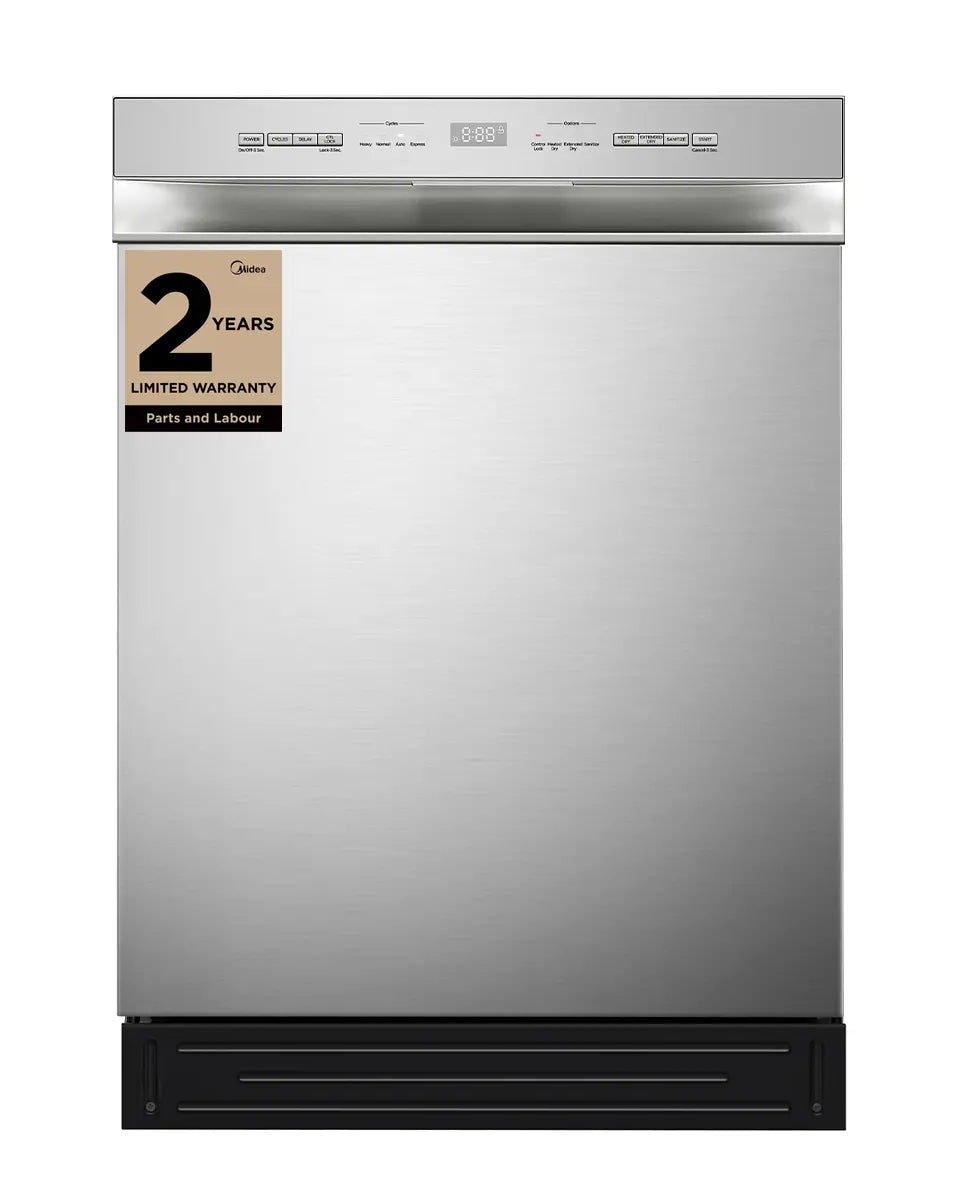 Lave-vaisselle à cuve hybride, 24 po, commande frontale- MIDEA