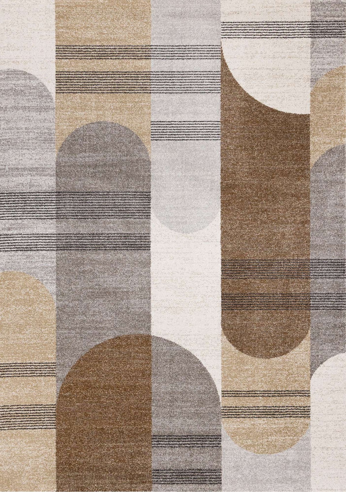 Tapis Valcartier – motif beige et noir (Kalora Mae 34038-6362) – Meubles TOCO