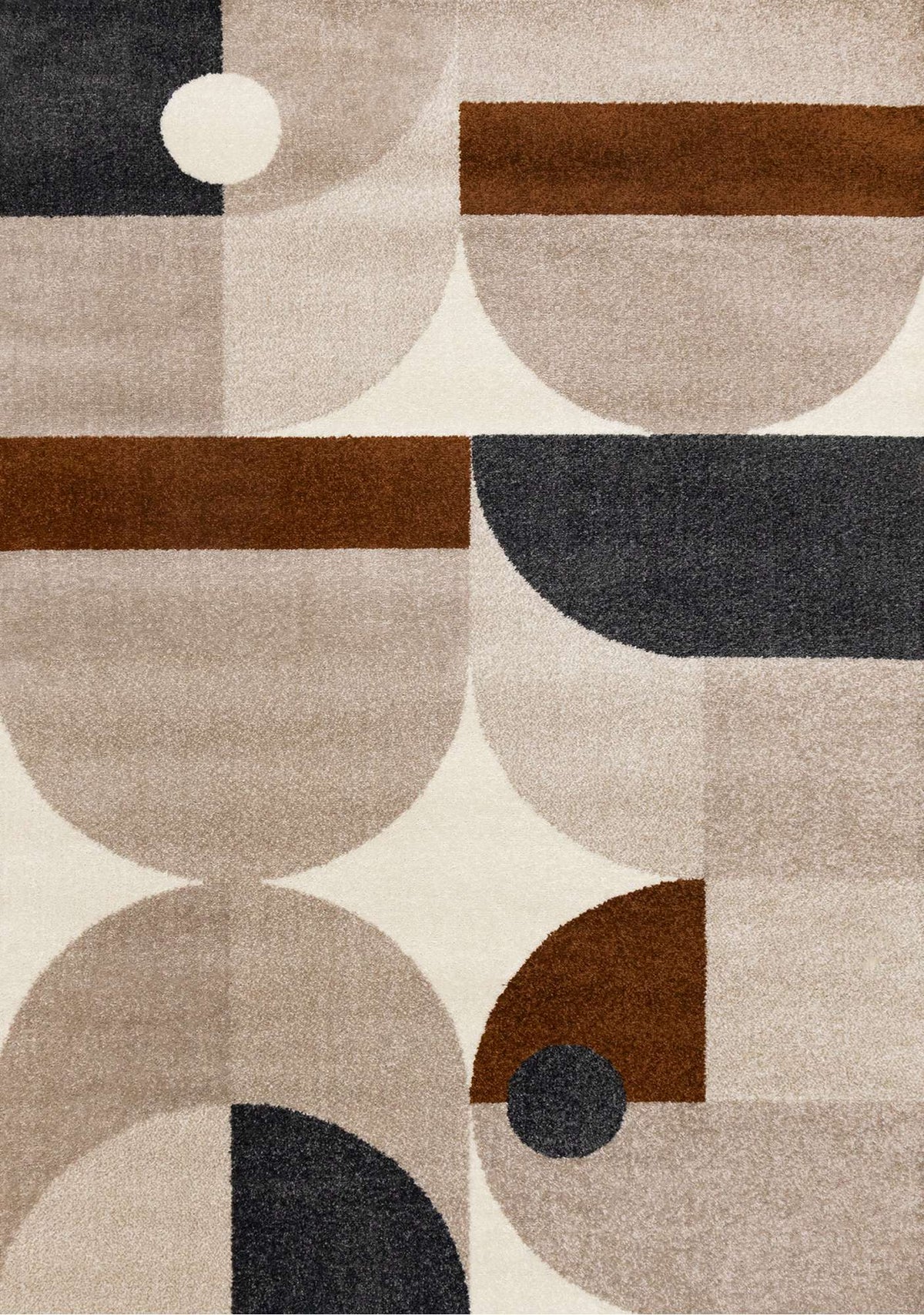 Tapis Mégantic – motif brun et crème, uni (Kalora Malibu H904/1343) – Meubles TOCO