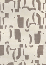Tapis Montmorency – motif taupe et blanc (Kalora Mareeba 1409-RP66) – Meubles TOCO