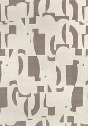 Taupe et blanc / 5'3" x 7'7"