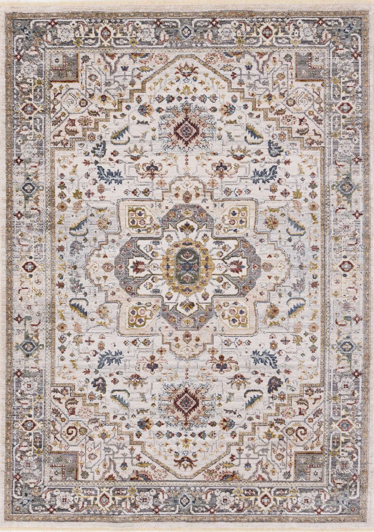 Tapis Tremblant – motif beige et bleu (Kalora Marisa G390/2565) – Meubles TOCO