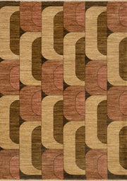 Beige et brun / 5'3" x 7'10"