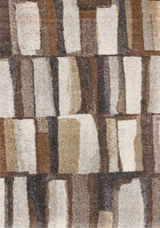 Beige et brun, abstrait / 5'3" x 7'7"