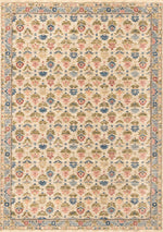 Tapis Joliette – motif bleu et crème, floral (Kalora Meadow X550-WT41) – Meubles TOCO