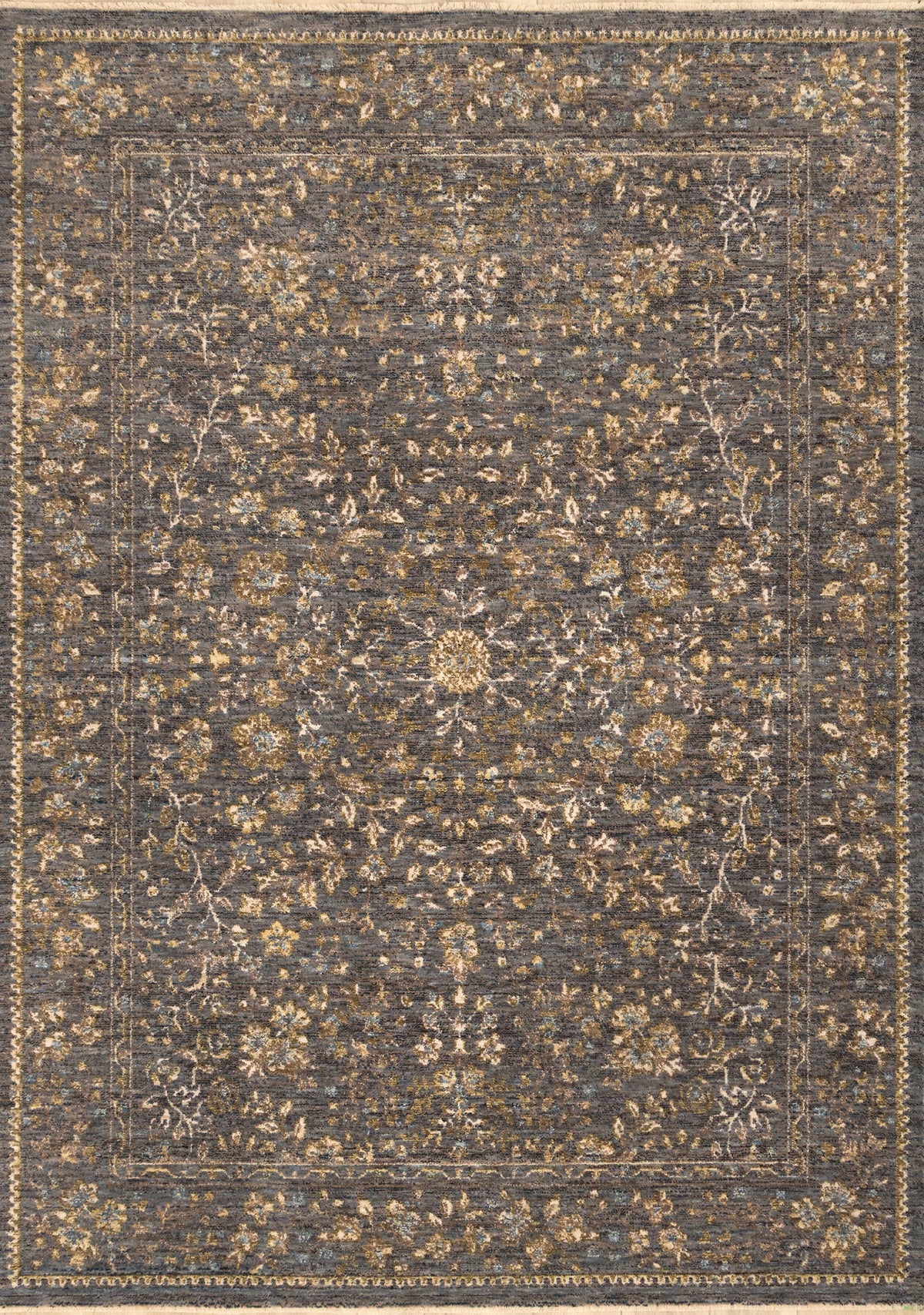 Tapis Joliette – motif bleu et crème 2 (Kalora Meadow X781-WT16) – Meubles TOCO